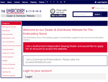 Tablet Screenshot of embstoredealer.com